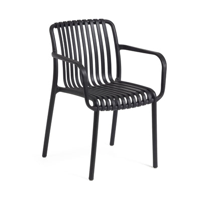 Sedia con braccioli da giardino Righe in polipropilene da interno ed esterno