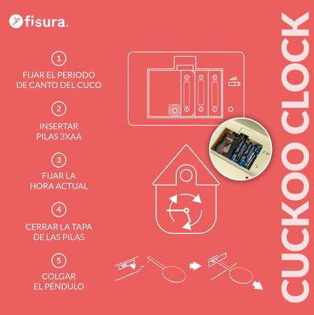 FISURA Orologio a cucù a righe