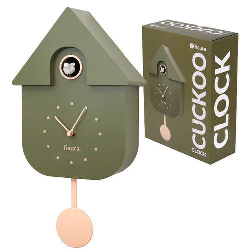 FISURA Orologio a cucù colore oliva
