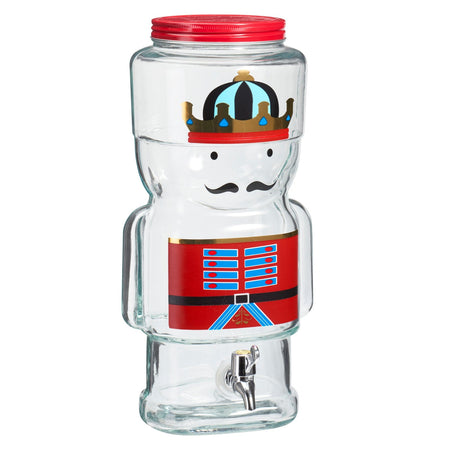 Dispenser natalizio in vetro resistente con rubinetto per bibite