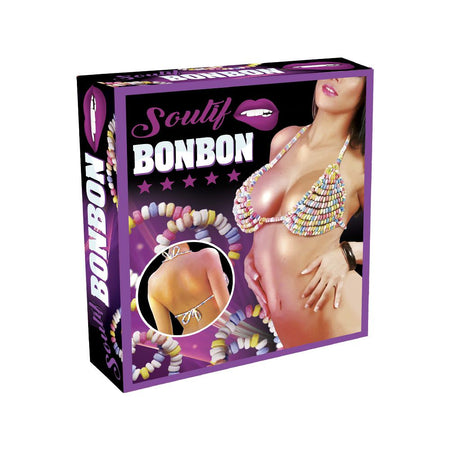 Reggiseno Candy bonbon con caramelline colorate commestibili per la sposa alla festa di addio al nubilato celibato hot sexy gadget per adulti 18+