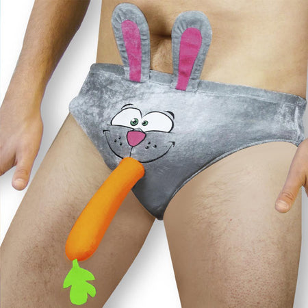 Slip coniglio carota da travestimento simpatico per la festa hot di addio al nubilato celibato sexy gadget per adulti 18+