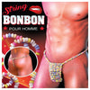 Perizoma uomo Candy bonbon con caramelline colorate commestibili per lo sposo alla festa di addio al celibato nubilato hot sexy gadget per adulti 18+