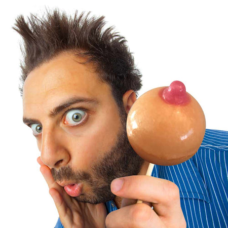 Lecca-lecca caramella dolce tetta seno da leccare per addio al celibato sexy 18+