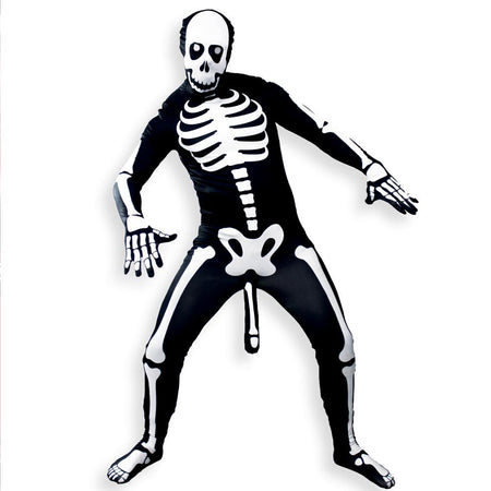 Costume intero da scheletro con pisello per la festa hot di addio al celibato nubilato sexy gadget per adulti 18+