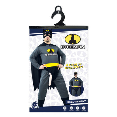 Costume intero da Batman con pisello per la festa hot di addio al celibato nubilato sexy gadget per adulti 18+