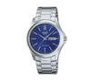 Orologio Casio per uomo Serie MTP-1239, sfondo quadrante argento, blu e nero in acciaio, con segna data