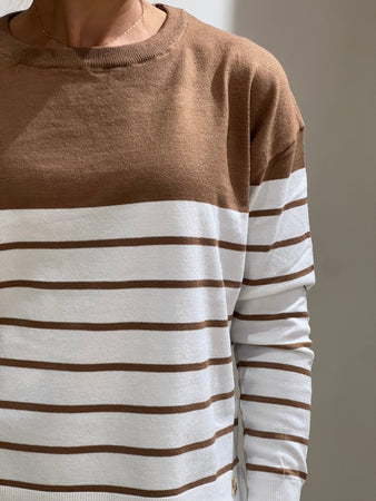 Maglia dolcevita righe