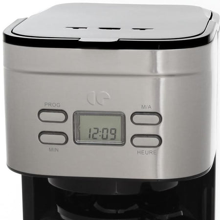 CONTINENTAL EDISON Caffettiera con filtro programmabile - CECF12TIX - 1,25 L - Acciaio inossidabile