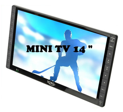 Televisore portatile LED 14 Pollici FULL HD XORO PTL 1400 V2 DVB-T2 H.265/HEVC 10 bit