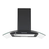 Cappuccio decorativo di Edison Continental - L60 cm - nero e vetro