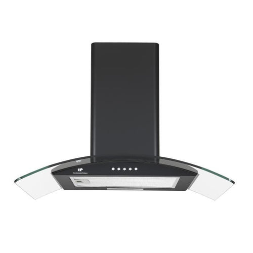 Cappuccio decorativo di Edison Continental - L60 cm - nero e vetro