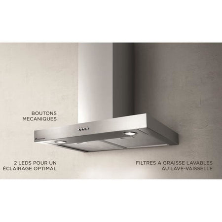 Cappa decorativa in acciaio inox CONTINENTAL EDISON CEHD6058S - 60 cm