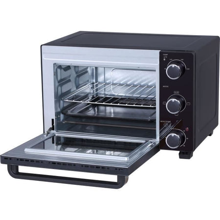 CONTINENTAL EDISON CEMF22B - Miniforno elettrico 22L nero - 1300W - Girarrosto, Convezione naturale