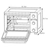 CONTINENTAL EDISON CEMF22B - Miniforno elettrico 22L nero - 1300W - Girarrosto, Convezione naturale