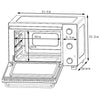 CONTINENTAL EDISON CEMF35W - Miniforno elettrico 35L bianco - 1500W - Girarrosto, Convezione naturale