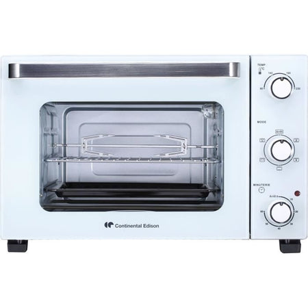 CONTINENTAL EDISON CEMF35W - Miniforno elettrico 35L bianco - 1500W - Girarrosto, Convezione naturale
