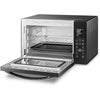 CONTINENTAL EDISON CEMF38DIG - Miniforno elettrico 38L nero - 1600W - Girarrosto, Convezione naturale