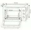 Mini forno CONTINENTAL EDISON MF38N Nero L54,35 x A36,6 x P41,15 cm 38L