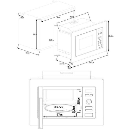 Forno Microonde CONTINENTAL EDISON MO20IXEG - 20 Litri - Grill - Incasso