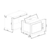 CONTINENTAL EDISON CEMO25GE2 Grill microonde da incasso Nero L59,5 x H38,8 x P40 cm 25L