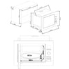 Microonde da incasso grill CONTINENTAL EDISON CEMO25GEB2 Nero L59,5 x H38,8 x P40 cm 25L