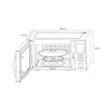 Microonde combinato - Continental Edison - CEMO25SG13S3 - Silver - 25 L - porta specchio - 900 W - Grill 1000 W - Convezione 1000 W