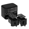 CONTINENTAL EDISON Friggitrice ad aria senza olio - RFRSH24002CB - 9 L - Doppi vassoi - 2400 W - Nero