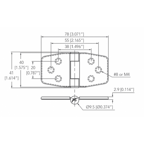 Cerniera Inox 316 C/Copertura Friz.