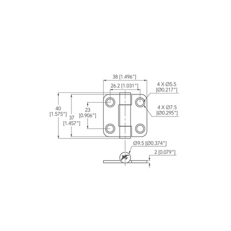 Cerniera Inox Con Frizione Mm.37X38