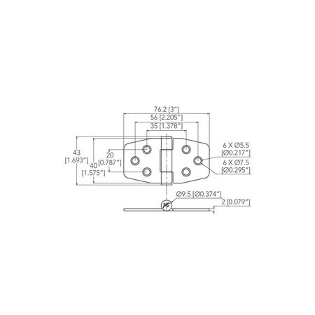 Cerniera Inox Con Frizione Mm.40X76