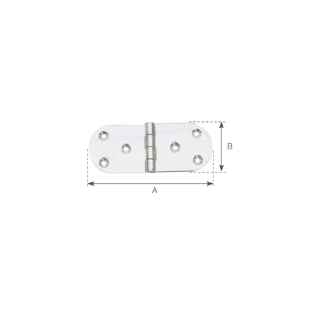 Cerniera Inox Mm.100 X 40