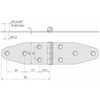 Cerniera Inox Mm.180X40