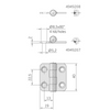 Cerniera Inox Mm.40X38 1/2 Incasso