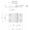 Cerniera Inox Mm.58X37