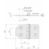 Cerniera Inox Mm.67X40 Standard