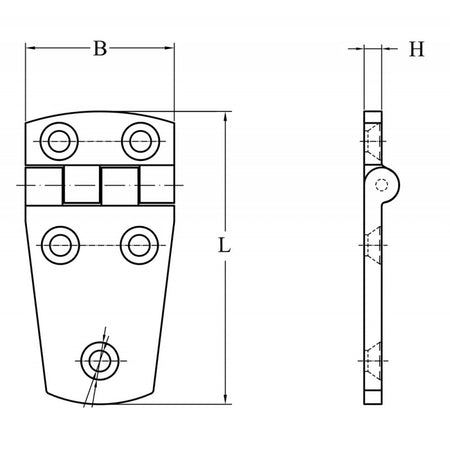 Cerniera Inox Mm.76X38