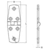 Cerniera Inox Mm.76X38