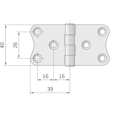 Cerniera Inox Mm.78X40