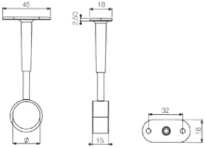 REGGITUBO TONDO mm. 18 CHIUSO CROMATO
