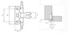 Cerniera per porte in battuta 46x14x15 Pezzi 50 Marca Vitel Modello A0058 (Bronzata)