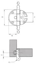 Cerniera per porte in Luce d35 35x18x21 Pezzi 50 Marca Vitel Modello A0057 ORO