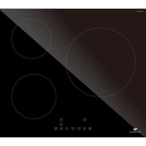 Piano cottura a induzione CONTINENTAL EDISON CETI3B28 3 zone, 6600W - 3 booster - 3 timer - nero