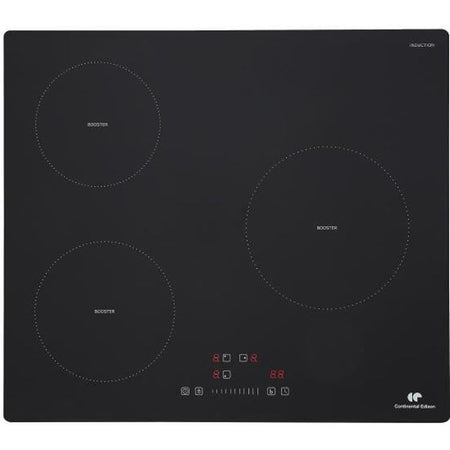 Tavola di induzione 3 Fochi Continental Edison - 3 timer - 3 booster - nero