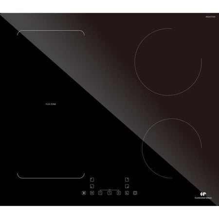 CONTINENTAL EDISON Piano cottura a induzione 4 zone CETI4ZFLEX3 - Flex - 7200W - 4 booster - nero