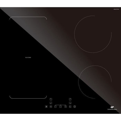 CONTINENTAL EDISON Piano cottura a induzione 4 zone CETI4ZFLEX3 - Flex - 7200W - 4 booster - nero