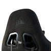 CORSAIR - Sedia da ufficio - Poltrona da gaming - TC100 RELAXED - Tessuto - Ergonomica - Braccioli regolabili - Nero/Rosso (CF-9900014-WW)