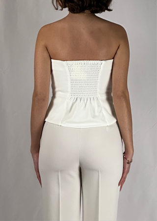 Top Vicolo bianco a corpetto