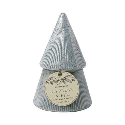 Candela Profumata Cypress & Fir 198g Albero Bianco a Strati (White Stacked Tree Candle)