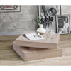 Tavolino con piano girevole - Quadrato - Rovere - 78 x 78 x 36 cm